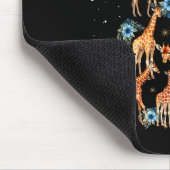 Giraffe Christmas Tree Floral Giraffe Xmas Lights  Mousepad (Ecke)
