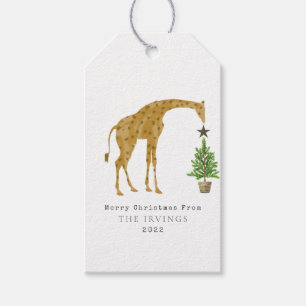 Giraffe Christmas Tree Geschenkanhänger