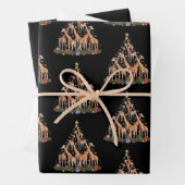 Giraffe Christmas Tree Santa African Wildlife Farm Geschenkpapier Set (Beispiel)
