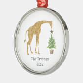 Giraffe Christmas Tree Star Ornament Aus Metall (Links)