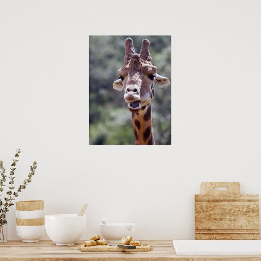 Giraffe Closeup Poster (Küche)