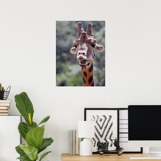 Giraffe Closeup Poster (Heimbüro)