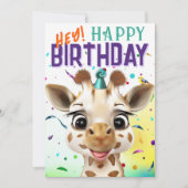 Giraffe Confetti Birthday (Vorderseite)