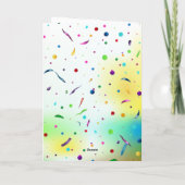 Giraffe Confetti Birthday Karte (Rückseite)