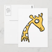 Giraffe coole Abbildung Postkarte (Vorne/Hinten)