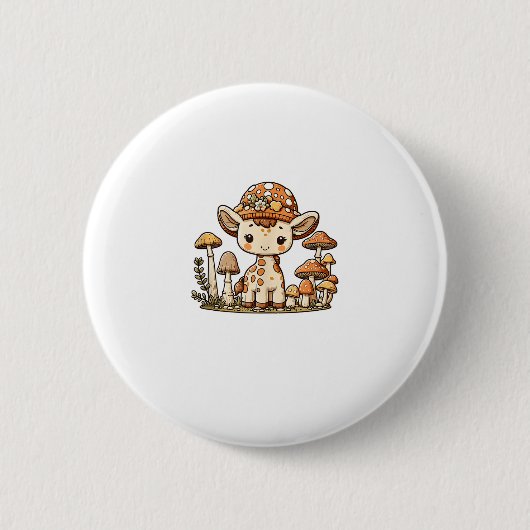 Giraffe Cotattecore Mushroom _1 Button (Vorderseite)