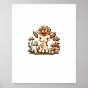 Giraffe Cotattecore Mushroom _1 Poster