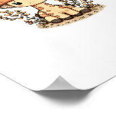 Giraffe Cottagecore Pilz Poster (Ecke)