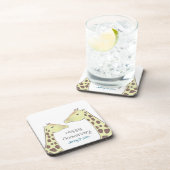 Giraffe Couple Wedding Anniversary Getränkeuntersetzer (Rechte Seite)