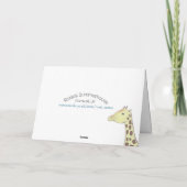 Giraffe Couple Wedding Anniversary Karte (Rückseite)