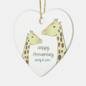 Giraffe Couple Wedding Anniversary Keramik Ornament (Links)