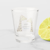 Giraffe Couple Wedding Anniversary Schnapsglas (Rückseite)