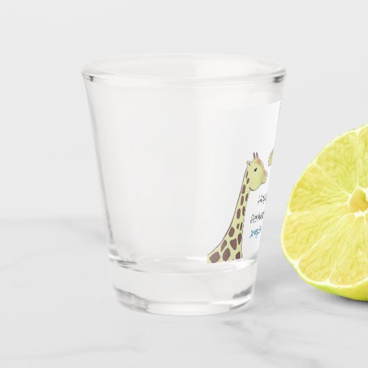Giraffe Couple Wedding Anniversary Schnapsglas (Links)