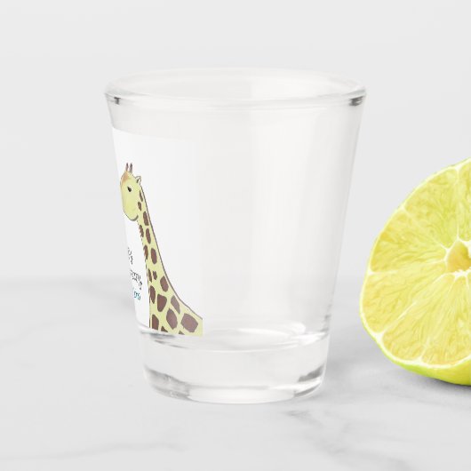 Giraffe Couple Wedding Anniversary Schnapsglas (Rechts)