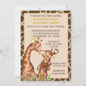 Giraffe Couple Wedding Einladung (Vorderseite)