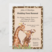 Giraffe Couple Wedding Renewal Stimmen Einladung (Vorderseite)