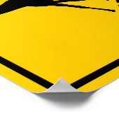 Giraffe-Crossing-Autobahnsigne Poster (Ecke)