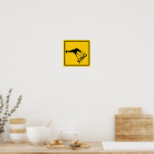 Giraffe-Crossing-Autobahnsigne Poster (Küche)