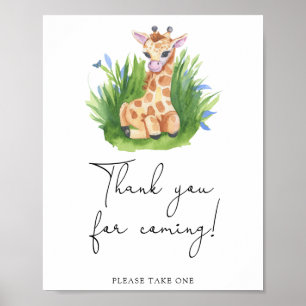 Giraffe \ Danke, dass Sie kommen Poster