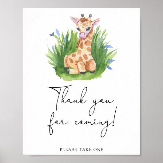 Giraffe \ Danke, dass Sie kommen Poster (Vorne)