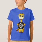 Giraffe Darts Dartboard T-Shirt (Vorderseite)