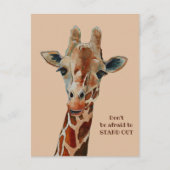 Giraffe das Safari Tier Aquarell Postkarte (Vorderseite)