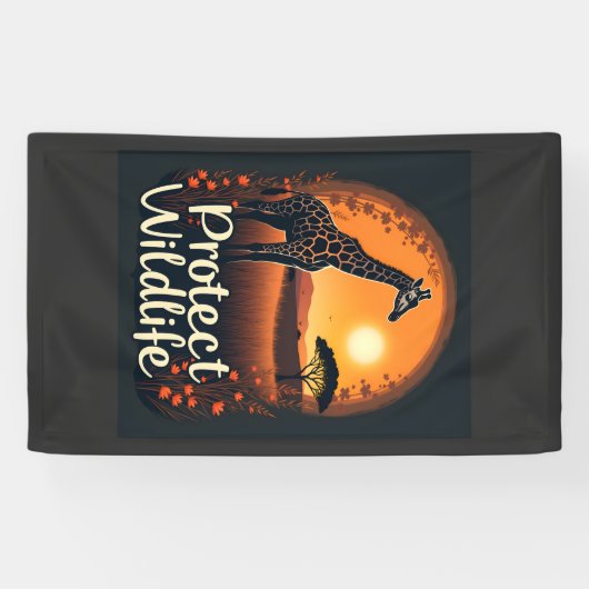 Giraffe der Savanne Tank Top Banner (Horizontal)