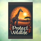 Giraffe der Savanne Tank Top Fensteraufkleber (Blatt 3)