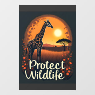 Giraffe der Savanne Tank Top Fensteraufkleber