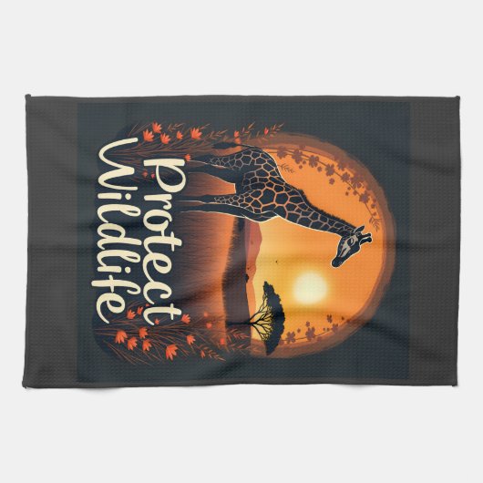 Giraffe der Savanne Tank Top Geschirrtuch (Horizontal)