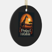 Giraffe der Savanne Tank Top Keramik Ornament (Rechts)