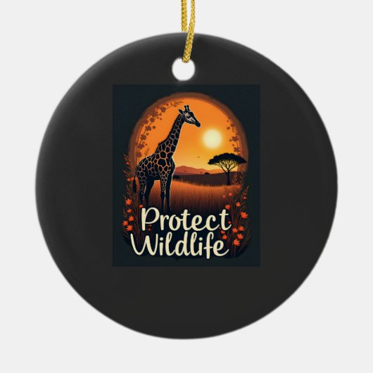 Giraffe der Savanne Tank Top Keramik Ornament (Vorne)