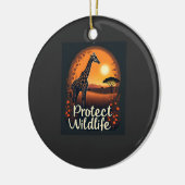 Giraffe der Savanne Tank Top Keramik Ornament (Links)