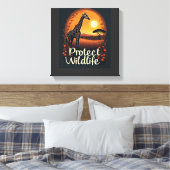 Giraffe der Savanne Tank Top Leinwanddruck (Insitu (Schlafzimmer))