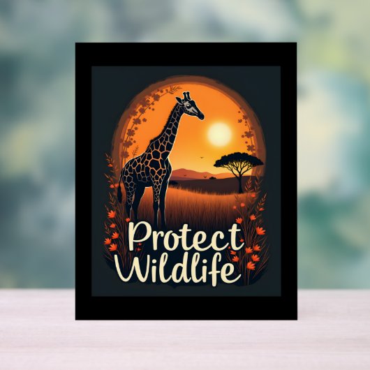 Giraffe der Spitzengruppe der Savanna Acrylschild (Neutral)