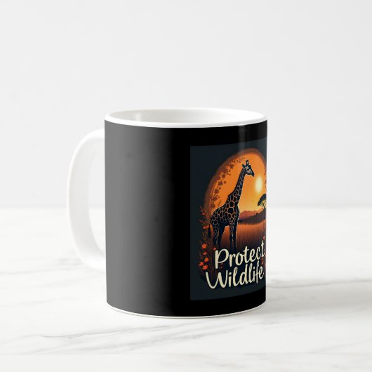 Giraffe der Spitzengruppe der Savanna Kaffeetasse (Vorderseite Links)