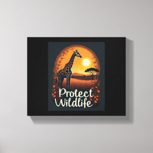 Giraffe der Spitzengruppe der Savanna Leinwanddruck