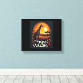 Giraffe der Spitzengruppe der Savanna Leinwanddruck (Insitu (Holzboden))