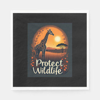 Giraffe der Spitzengruppe der Savanna Serviette