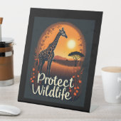 Giraffe der Spitzengruppe der Savanna Sockelschild (In Situ)