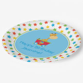 Giraffe des Zirkus-Zug-| | personalisiert Pappteller (Schrägansicht)