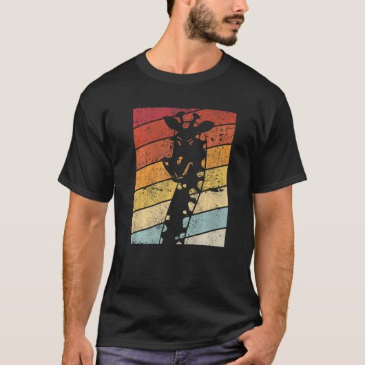 Giraffe Design a Retro Style Giraffe Premium T-Shirt (Vorderseite)