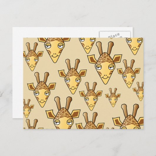 Giraffe Design. Postkarte (Vorne/Hinten)