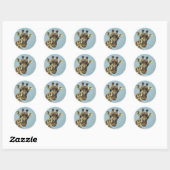 Giraffe Design-Sticker Runder Aufkleber (Blatt)
