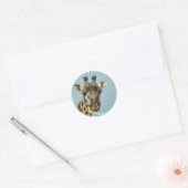 Giraffe Design-Sticker Runder Aufkleber (Umschlag)