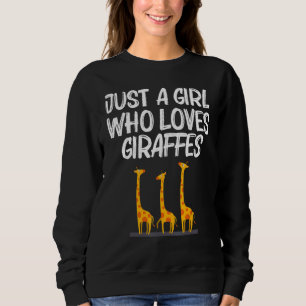 Giraffe-Designs für Mädchen Kinder Safari Wildtier Sweatshirt