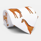 Giraffe, die bunte Krawatte zeichnet (Gerollt)