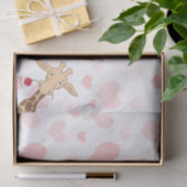 Giraffe, die eine Rose hält Seidenpapier (Geschenk)