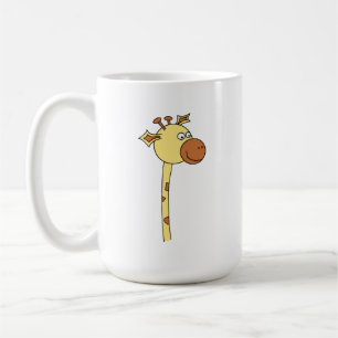 Giraffe, die seitlich schaut. Karikatur Kaffeetasse