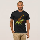 Giraffe, die T-Rex Dinosaurier-lustige Tiere T-Shirt (Vorne ganz)